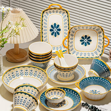 Chic Striped Microwave Safe Ceramic Bowl